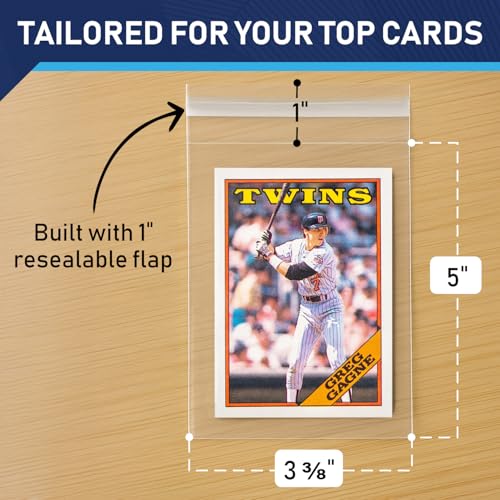 Invested Alliance 500-Pack Resealable Team Bags for Trading Cards – 3 3/8" x 5" Clear Polypropylene Sleeves for Toploaders, Magnetic Holders, and Sports Card Protection