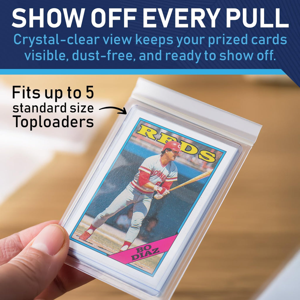 Invested Alliance 500-Pack Resealable Team Bags for Trading Cards – 3 3/8" x 5" Clear Polypropylene Sleeves for Toploaders, Magnetic Holders, and Sports Card Protection