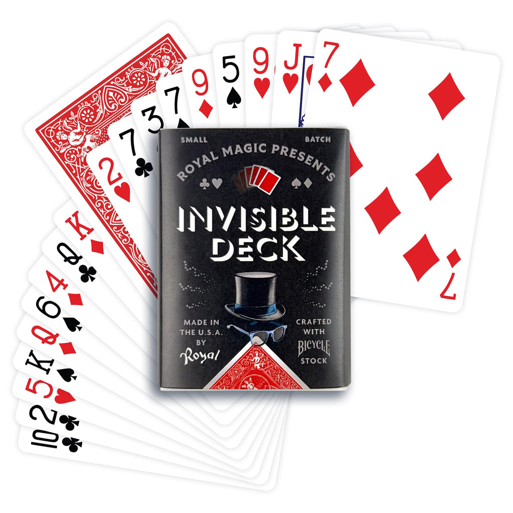 Invisible Deck of Cards Trick – Red Bicycle Playing Cards Magic Trick for Beginners & Pros by Royal Magic