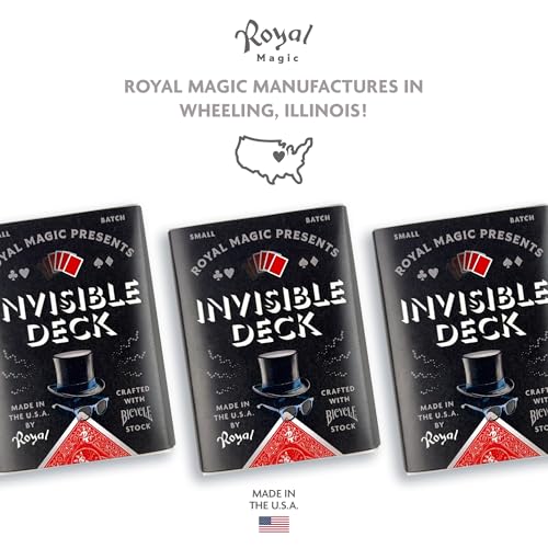 Invisible Deck of Cards Trick – Red Bicycle Playing Cards Magic Trick for Beginners & Pros by Royal Magic
