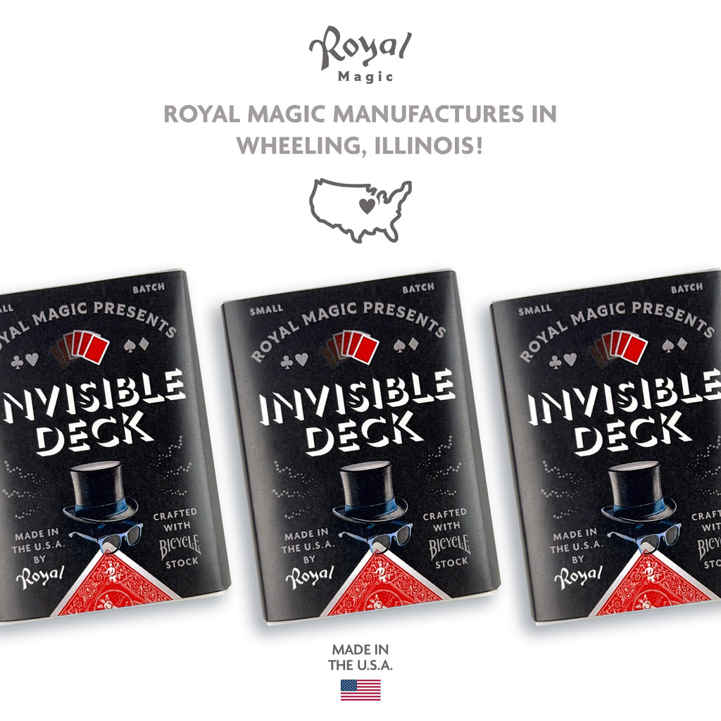 Invisible Deck of Cards Trick – Red Bicycle Playing Cards Magic Trick for Beginners & Pros by Royal Magic