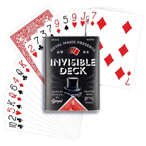 Invisible Deck of Cards Trick – Red Bicycle Playing Cards Magic Trick for Beginners & Pros by Royal Magic