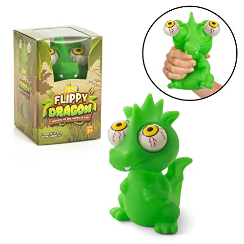 IPIDIPI TOYS Flippy Dragon Squishy Toy – Eye Popping Stress Relief Fidget for Kids & Adults