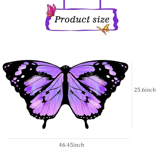 IROLEHOME Butterfly Wings Costume for Girls – Fairy Dress-Up Set with Mask & Headband (Ages 3-8)