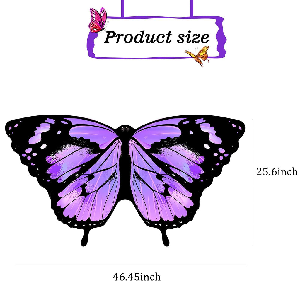 IROLEHOME Butterfly Wings Costume for Girls – Fairy Dress-Up Set with Mask & Headband (Ages 3-8)