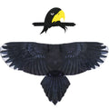 IROLEHOME Kids Bird Costume Wings and Headband Set - Eagle Dress-Up Cape for Boys Girls Ages 3-12, Lightweight Chiffon Party Favor