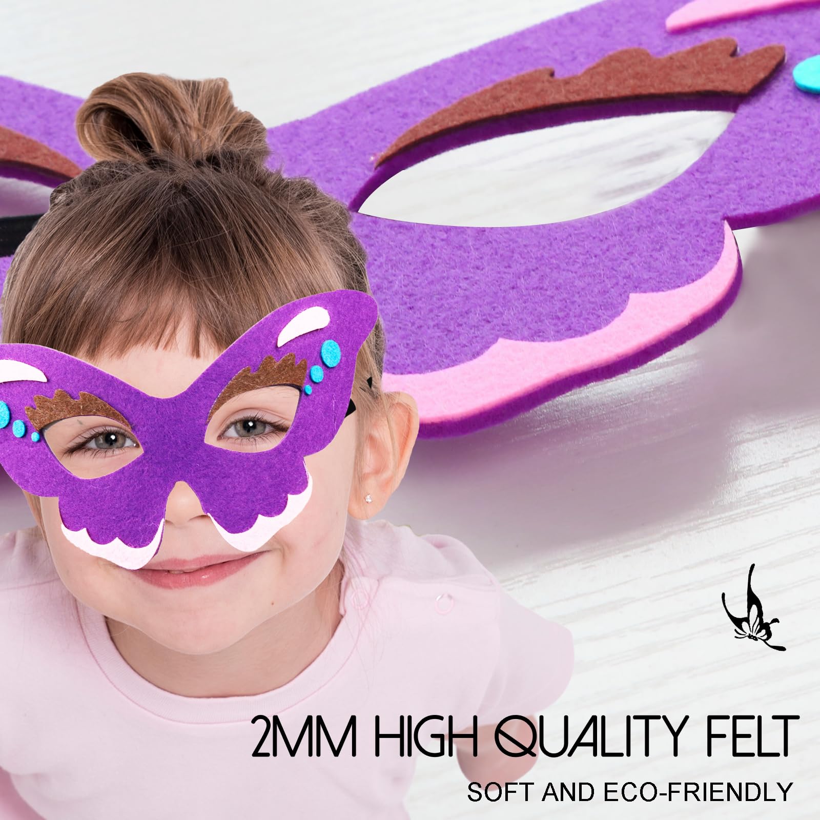 iROLEWIN Rainbow Fairy Butterfly Wings Costume Set for Toddlers & Kids – Includes Cape, Mask & Headband