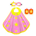 iROLEWIN Superhero Cape Set for Kids - Costume with Mask and Bracelet, Ages 3-9