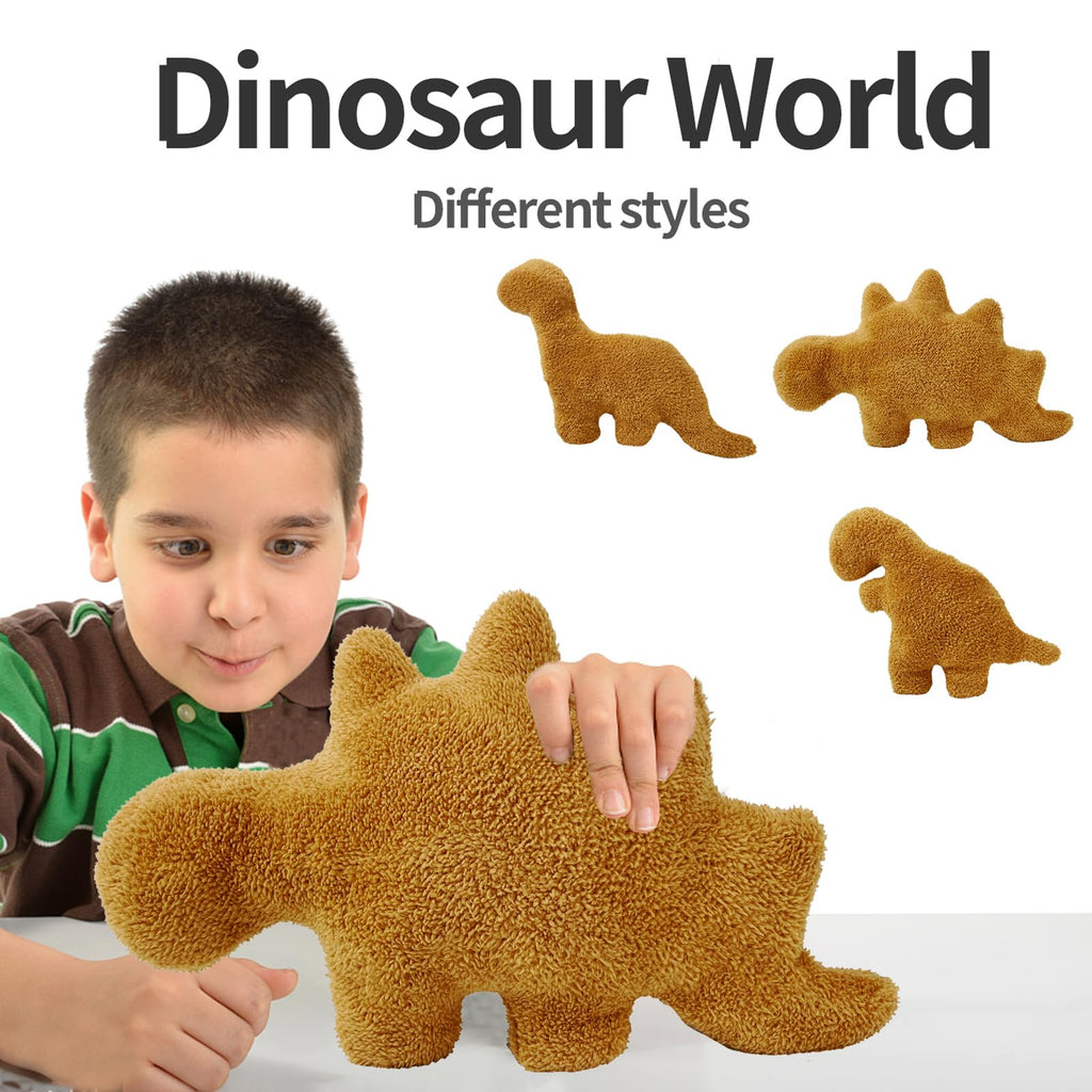 Isaacalyx 18-Inch Dino Nugget Pillow – Soft Dinosaur Plush Toy for Kids, Birthday Gifts & Party Decor