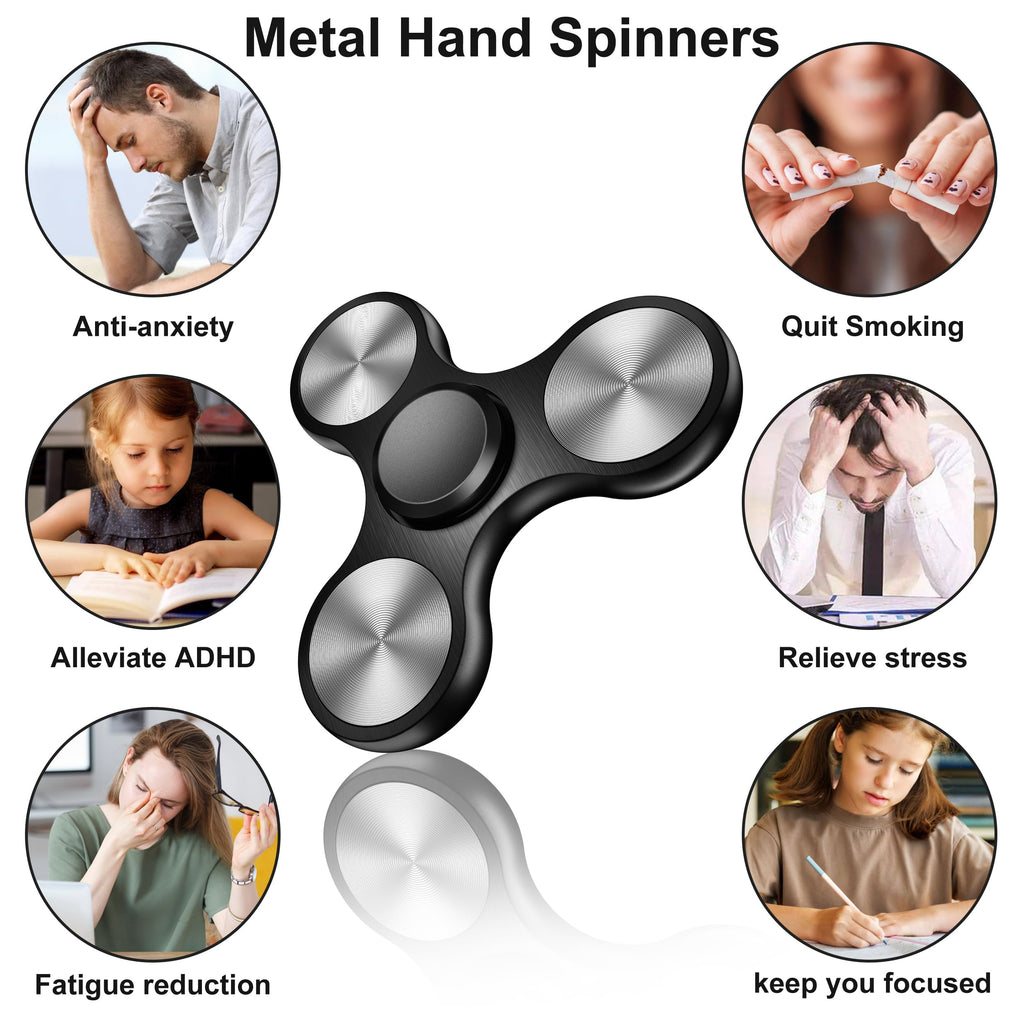 Isapral Metal Fidget Spinner – Stainless Steel Bearing, 4-8 Min Spins, Stress & Anxiety Relief for Kids and Adults