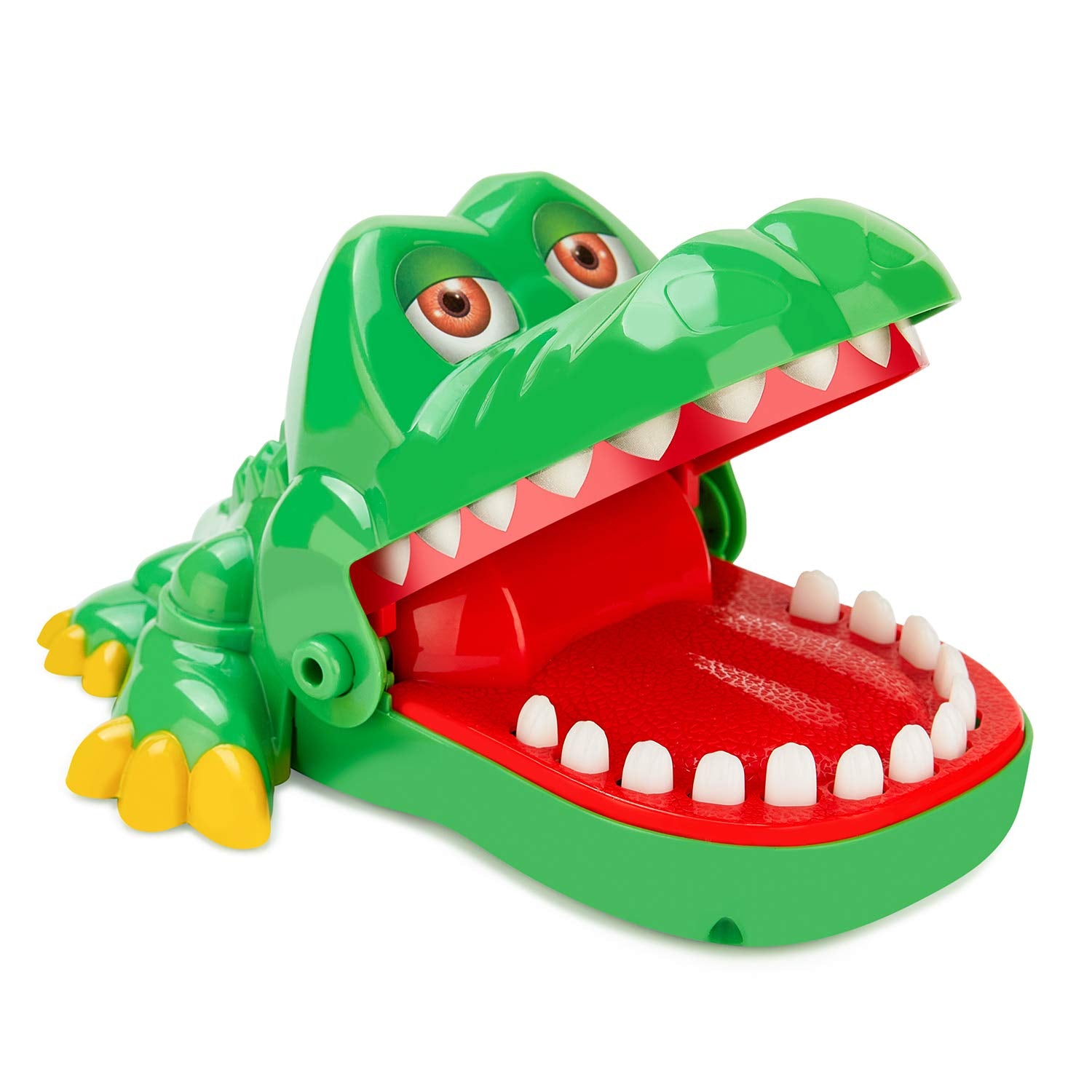 iShyan Crocodile Teeth Game for Kids - Biting Finger Dentist Toy, 1-4 Players, Portable Travel Game