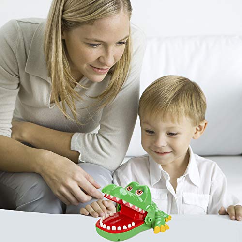 iShyan Crocodile Teeth Game for Kids - Biting Finger Dentist Toy, 1-4 Players, Portable Travel Game