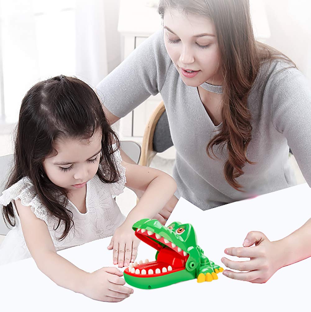iShyan Crocodile Teeth Game for Kids - Biting Finger Dentist Toy, 1-4 Players, Portable Travel Game