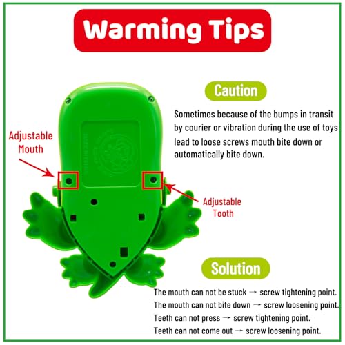 iShyan Crocodile Teeth Game with Sounds - Funny Alligator Biting Finger Game for 1-4 Players, Portable Travel Toy