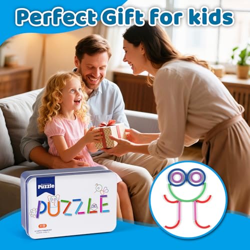 ISMETACU STEM Montessori Puzzle Toy – Shape Matching & Ring Stacking for Ages 3-6
