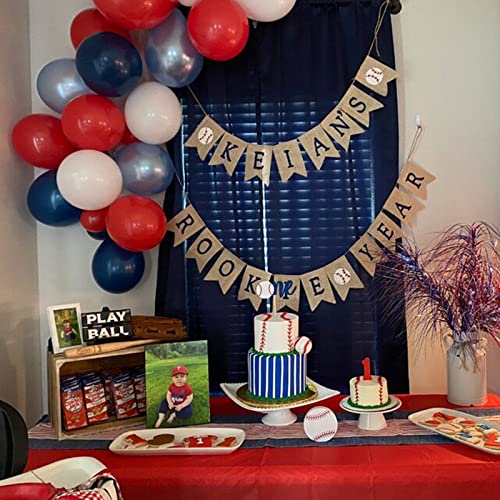 Isndare Red Blue White Balloon Arch Kit - 104 Latex Balloons with Strip & Glue for Baseball, Nautical, 4th of July Party Decor