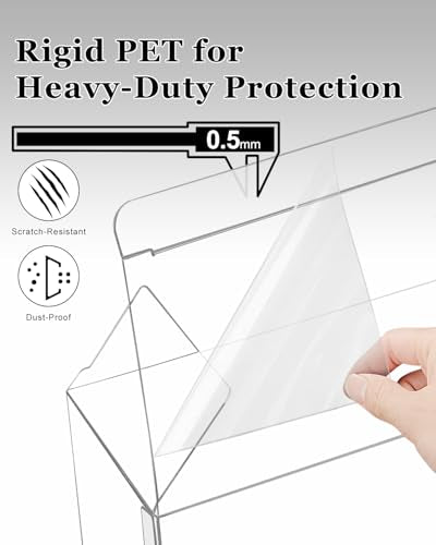 ISPEUIAL 12-Pack Booster Bundle Protector Case - 0.5mm Rigid PET Clear Display for Prismatic Evolutions/Journey Together/Destined Rivals, Dust-Proof & Crush-Resistant