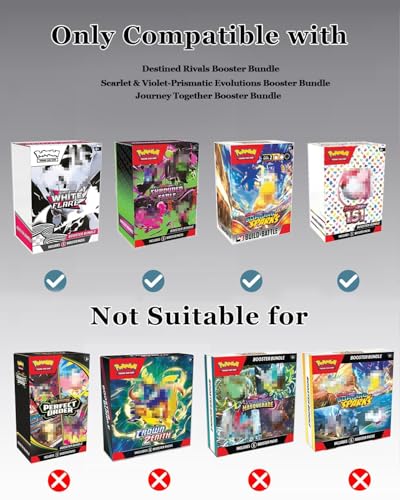 ISPEUIAL 12-Pack Booster Bundle Protector Case - 0.5mm Rigid PET Clear Display for Prismatic Evolutions/Journey Together/Destined Rivals, Dust-Proof & Crush-Resistant