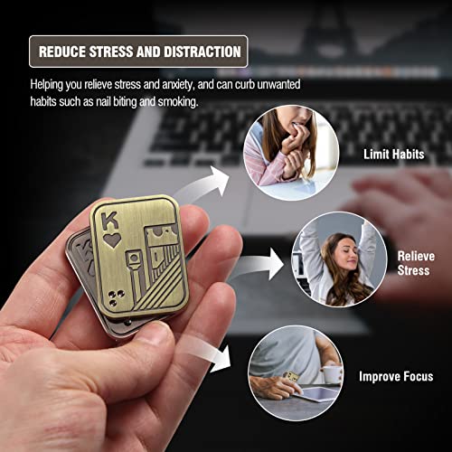 ITOKEY Metal Fidget Slider Poker Push Card - EDC Magnetic Toy for Adults and Teens