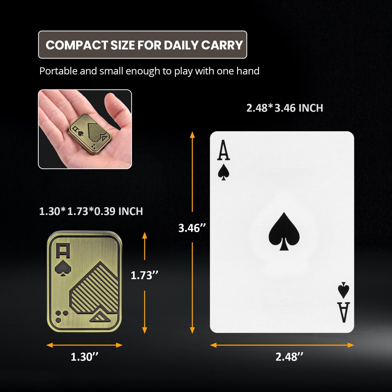 ITOKEY Metal Magnetic Fidget Slider – EDC Poker Card Desk Toy for Stress Relief, Click Sound, Gifts for Adults with ADHD