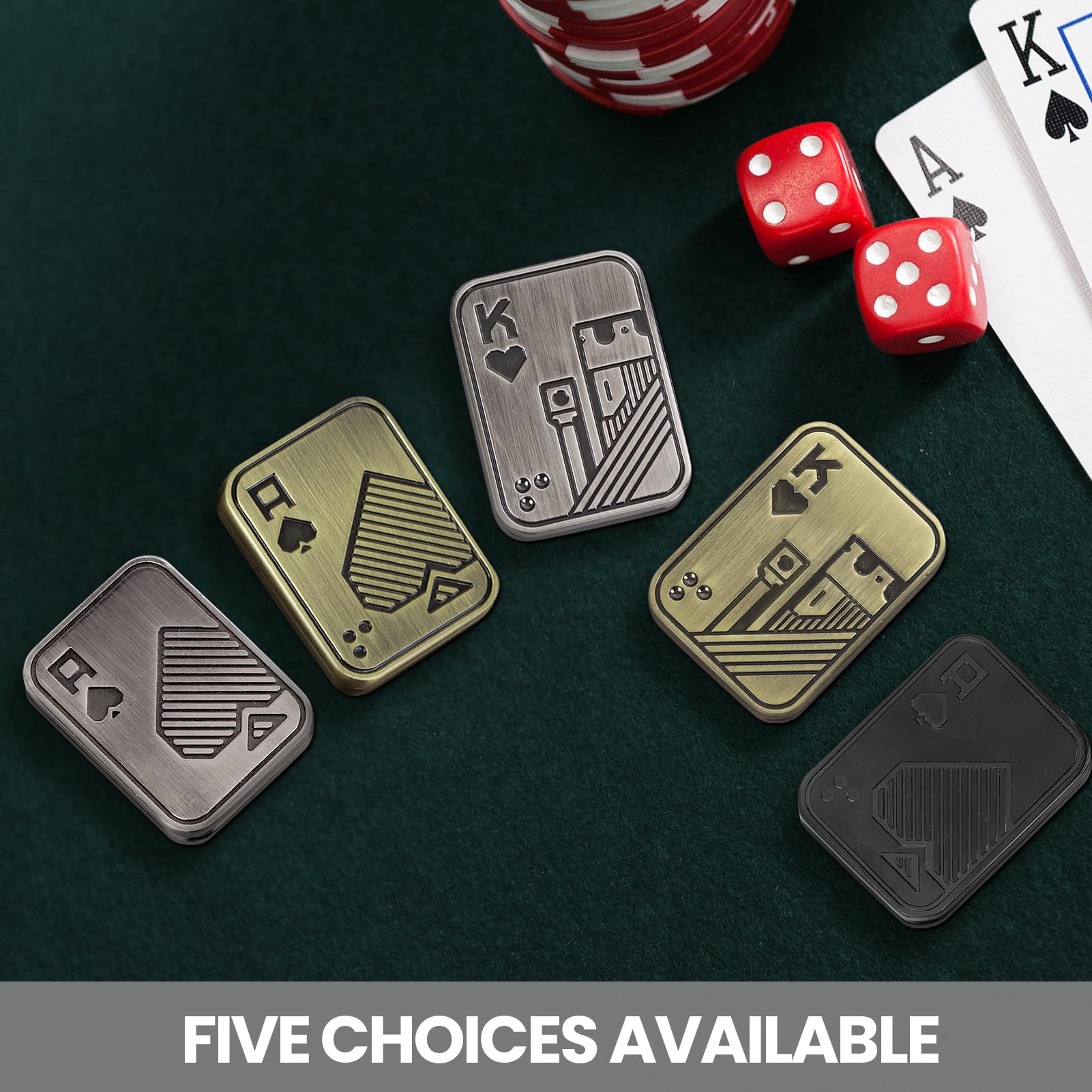 ITOKEY Metal Magnetic Fidget Slider – EDC Poker Card Desk Toy for Stress Relief, Click Sound, Gifts for Adults with ADHD