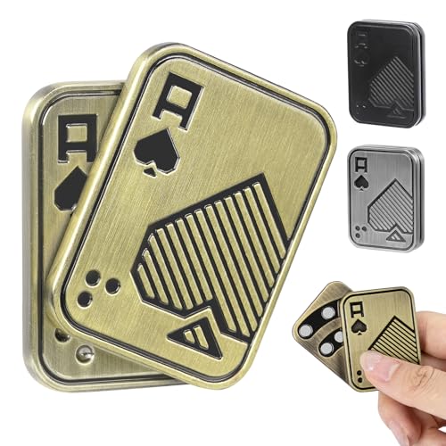 ITOKEY Metal Magnetic Fidget Slider – EDC Poker Card Desk Toy for Stress Relief, Click Sound, Gifts for Adults with ADHD