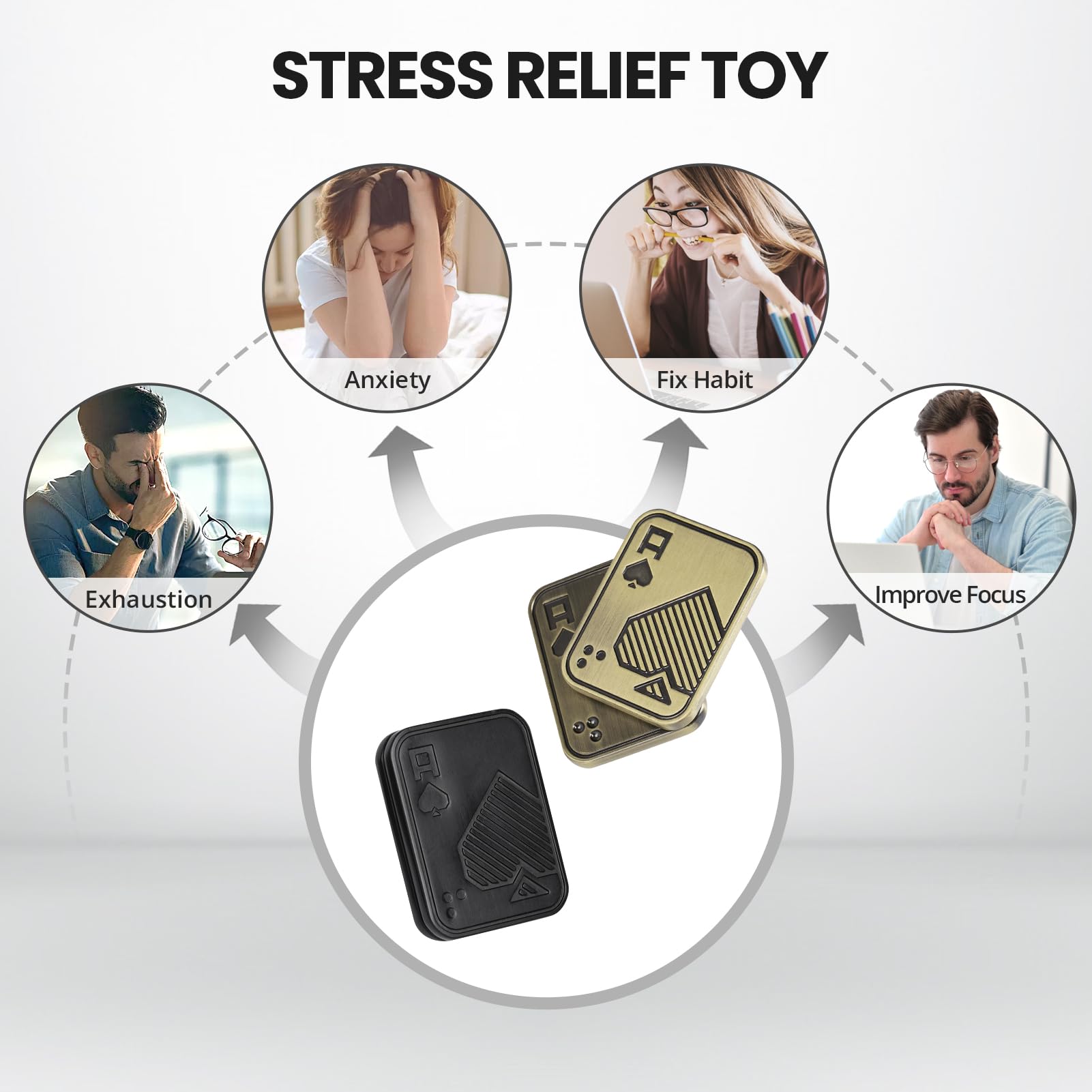 ITOKEY Metal Magnetic Fidget Slider – EDC Sensory Toy for Anxiety & Stress Relief