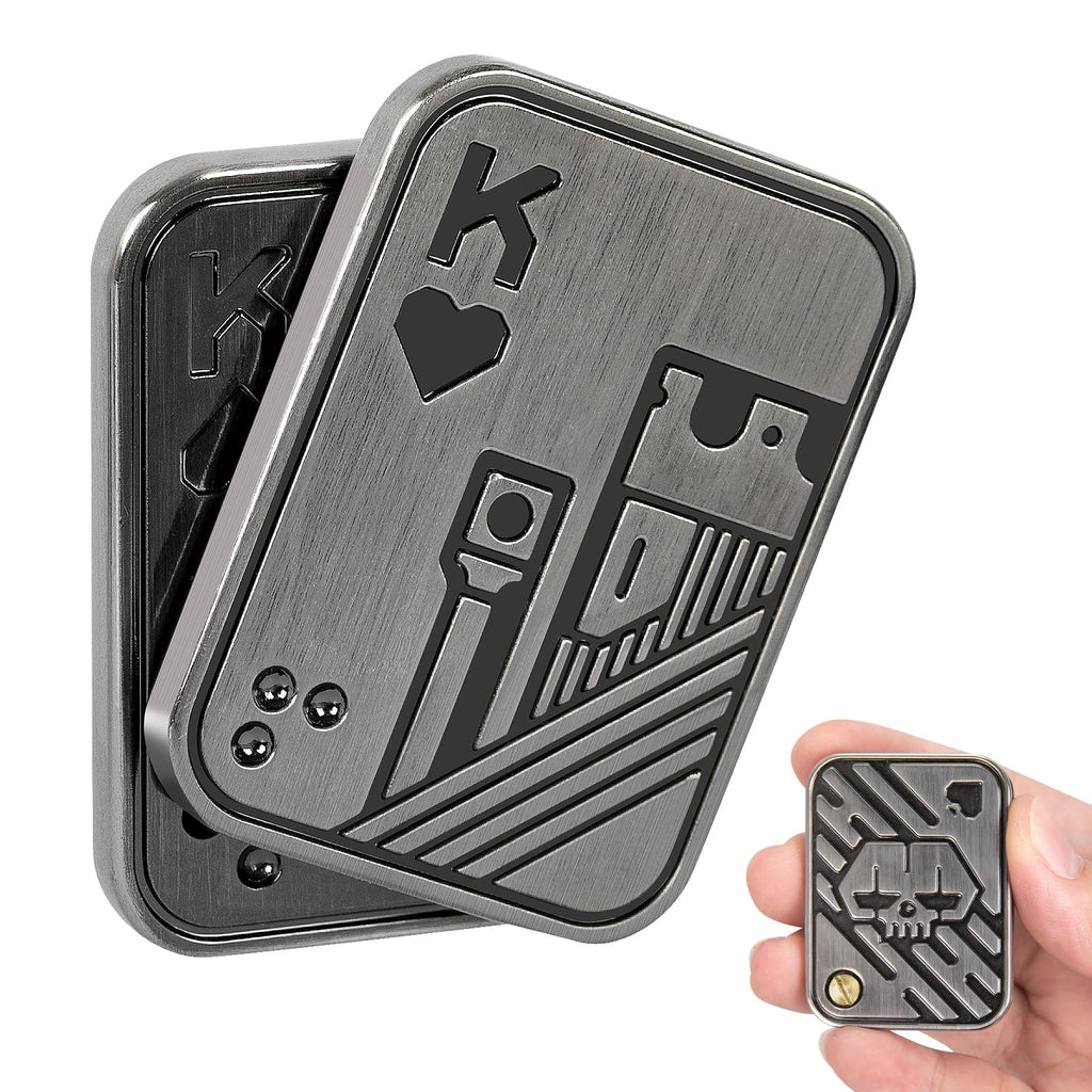 ITOKEY Poker Fidget Slider – Metal Magnetic Stress Relief Toy for Adults, Office Desk Gadget