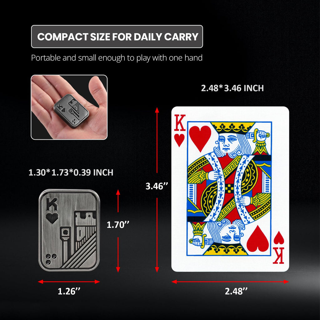 ITOKEY Poker Fidget Slider – Metal Magnetic Stress Relief Toy for Adults, Office Desk Gadget