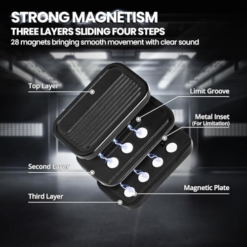 ITOKEY Stainless Steel Magnetic Fidget Slider - Stress Relief EDC Toy for Adults - Portable Desk Fidget for Anxiety and ADHD