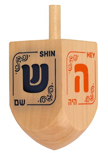 Izzy 'n' Dizzy Bulk Wood Dreidels – Pack of 30 for Chanukah Games, Party Favors, and Gift Bags