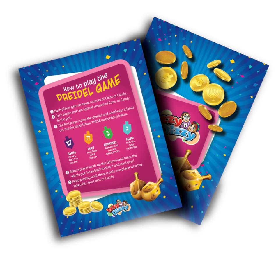 Izzy 'n' Dizzy Bulk Wood Dreidels – Pack of 30 for Chanukah Games, Party Favors, and Gift Bags