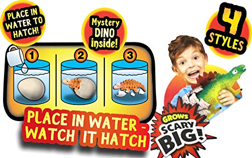 JA-RU Giant Dinosaur Egg Growing Toy - Magic Hatching Dino Surprise for Kids - 1 Egg Assorted