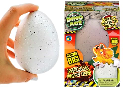 JA-RU Giant Dinosaur Egg Growing Toy - Magic Hatching Dino Surprise for Kids - 1 Egg Assorted