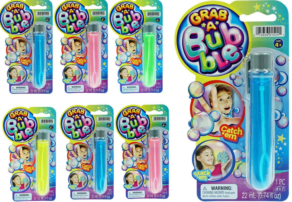 JA-RU Grab a Bubble Mini Bubble Wands 6-Pack - Touchable Bubbles Party Favors