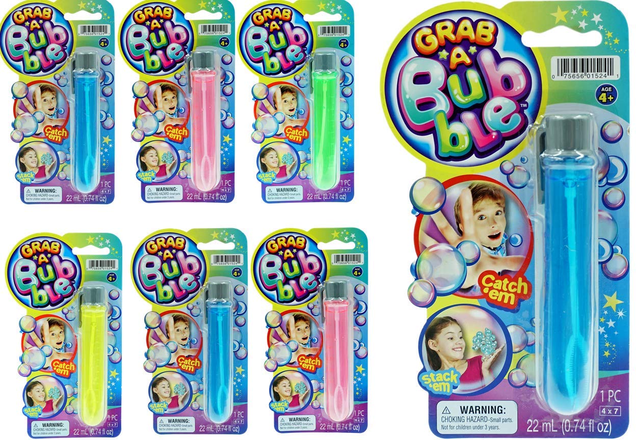 JA-RU Grab a Bubble Mini Bubble Wands 6-Pack - Touchable Bubbles Party Favors