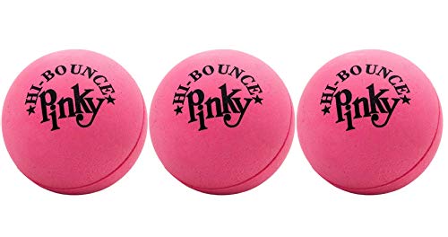 JA-RU Hi-Bounce Pinky Balls (3-Pack) – Super Bouncy Rubber Balls for Kids, Stress Relief, and Party Favors
