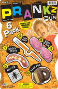 JA-RU Prank Kit for Kids – 6 Gag Toys: Goofy Teeth, Trick Pencil, Bug Ice, Fake Poo, Nail Finger, and More – April Fools Party Favor