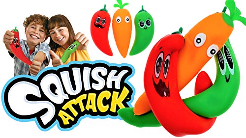 JA-RU Stretchy Peppers 2-Pack: Squishy Sensory Fidget Toys for Stress Relief, Autism, and Party Favors