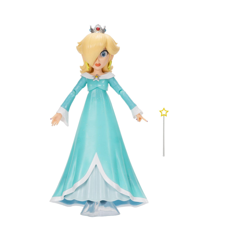 JAKKS Pacific Super Mario Galaxy 5-inch Mario Action Figure with Glow-in-the-Dark Luma Star – 22 Points of Articulation