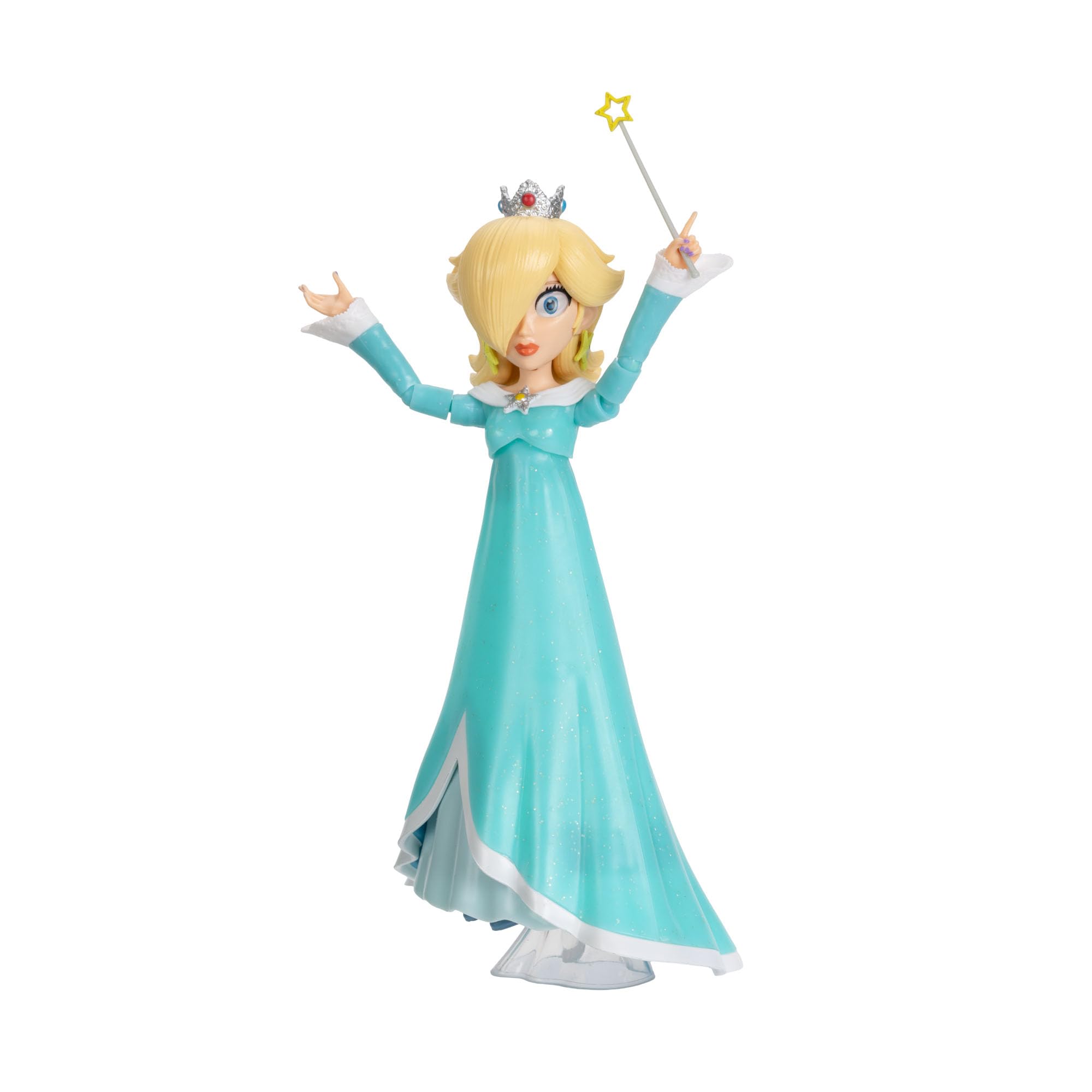 JAKKS Pacific Super Mario Galaxy 5-inch Mario Action Figure with Glow-in-the-Dark Luma Star – 22 Points of Articulation