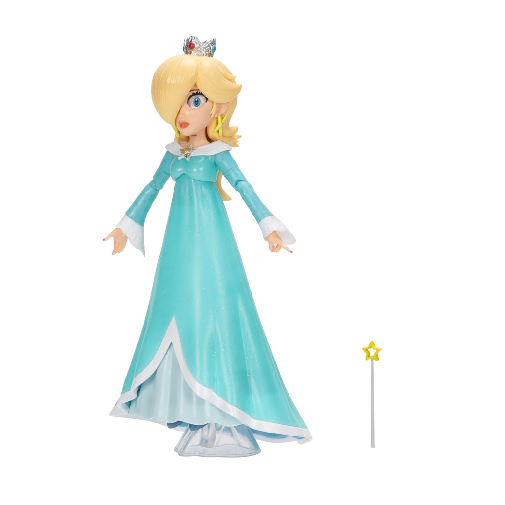 JAKKS Pacific Super Mario Galaxy 5-inch Mario Action Figure with Glow-in-the-Dark Luma Star – 22 Points of Articulation