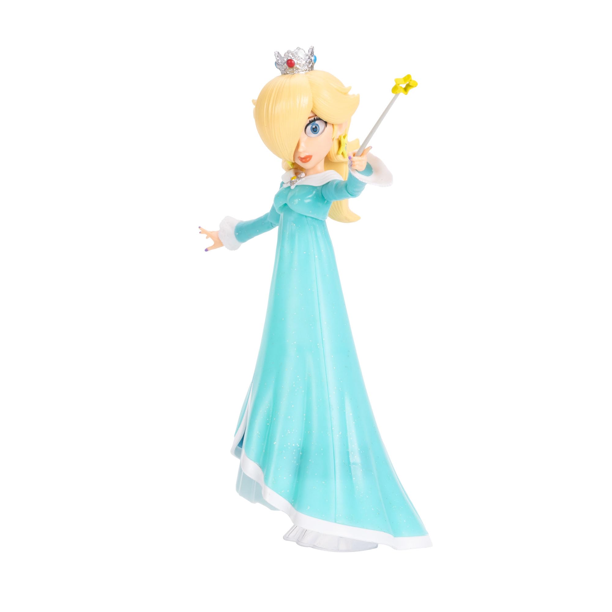 JAKKS Pacific Super Mario Galaxy 5-inch Mario Action Figure with Glow-in-the-Dark Luma Star – 22 Points of Articulation