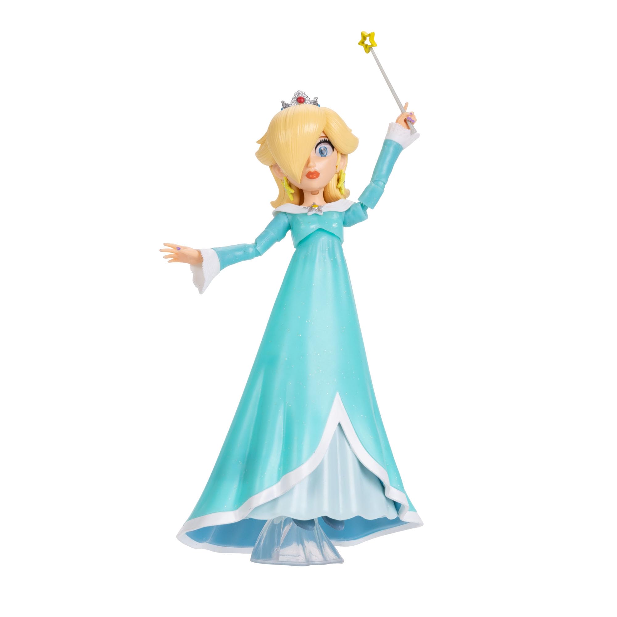 JAKKS Pacific Super Mario Galaxy 5-inch Mario Action Figure with Glow-in-the-Dark Luma Star – 22 Points of Articulation