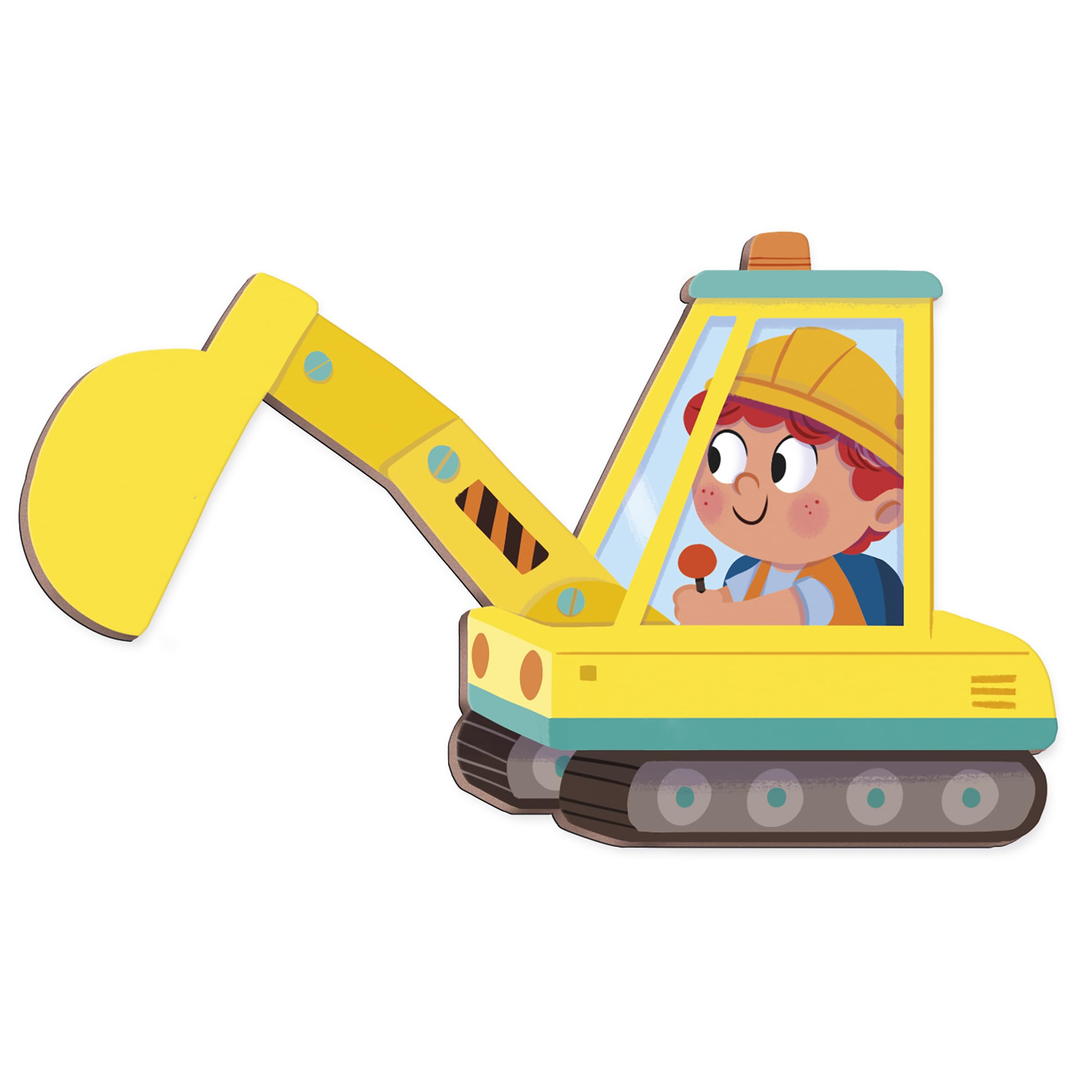 Janod Magneti'stories Construction Site Magnetic Toy Set with 30 Magnets, Ages 3-8