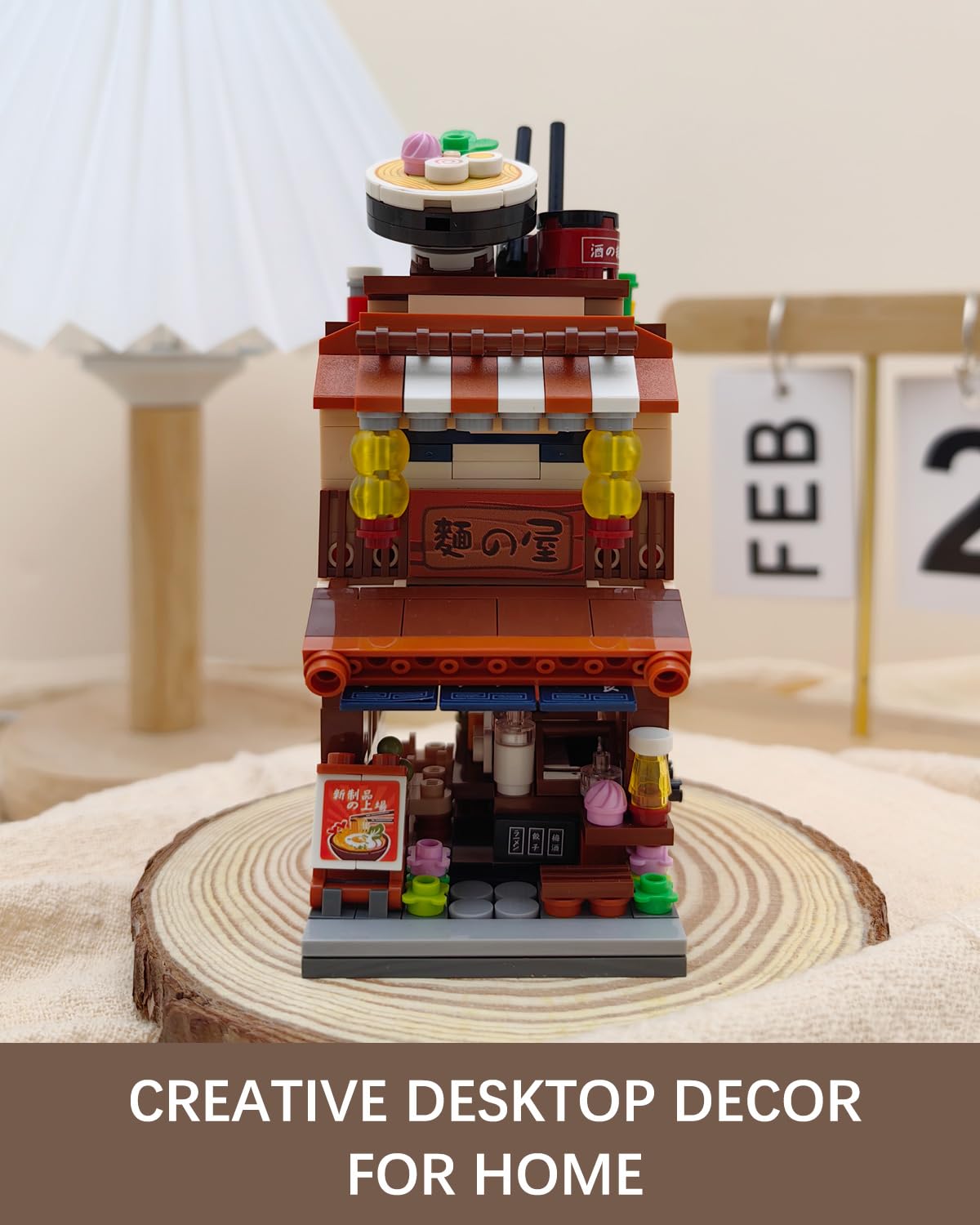 Japanese Ramen Shop Mini Building Blocks Set (412 Pieces) - noziaa Creative Street View Model for Kids & Adults