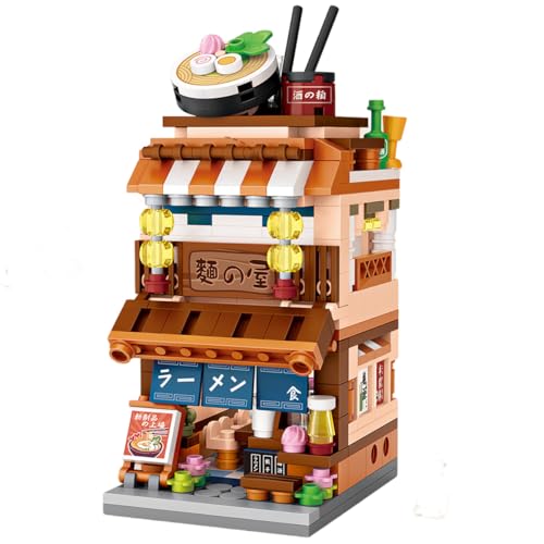 Japanese Ramen Shop Mini Building Blocks Set (412 Pieces) - noziaa Creative Street View Model for Kids & Adults