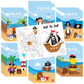 JAPBOR 24-Pack Mini Pirate Activity Coloring Books for Kids Party Favors