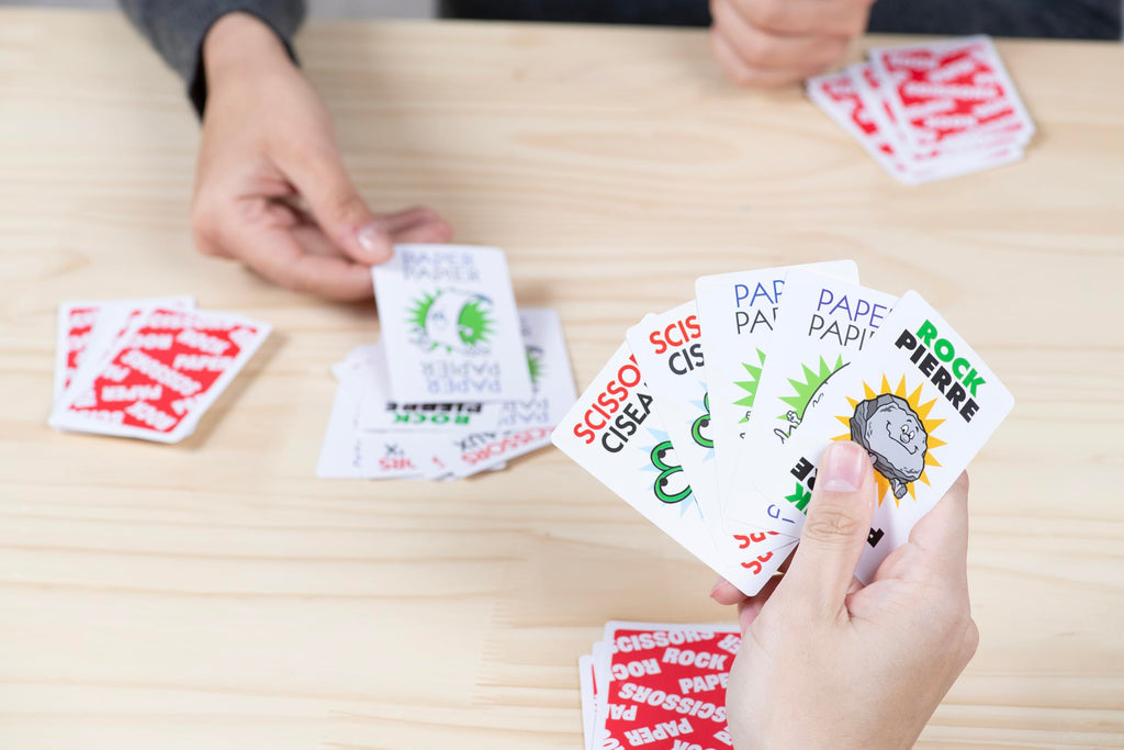 JAX Rock Paper Scissors Card Game (Bilingual) – Fast Card Version of the Classic, Ages 4+
