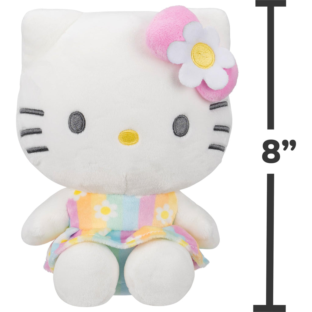 Jazwares 8-Inch Hello Kitty Pastel Florals Plush – Officially Licensed Sanrio Plush Toy for Ages 6+